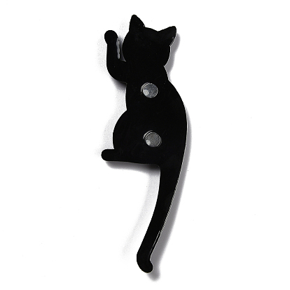 Cute Multifunction Cat Shape Acrylic Magnetic Refrigerator Sticker Fridge Magnets Hanging Hook