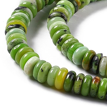 Natural Serpentine Jade Beads Strands, Rondelle