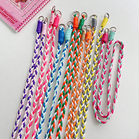 Nylon Crossbody Braided Shoulder Phone Straps, Universal Outdoor Lanyard for Men and Women, with Metal Clasp, Mobile Phone Accessories