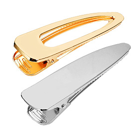 Metal Hair Clip with Hollowed-out Design - Large Duckbill Clip, Simple and Stylish.