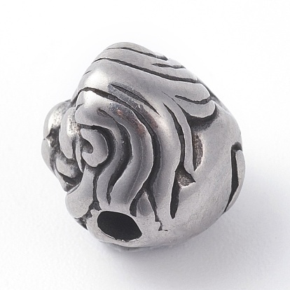316 Surgical Stainless Steel Beads, Lion