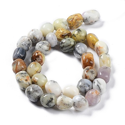 Natural White African Opal Beads Strands, Nuggets Tumbled Stone