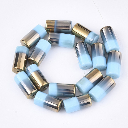 Perles de verre opaque semi-électrolytique, colonne