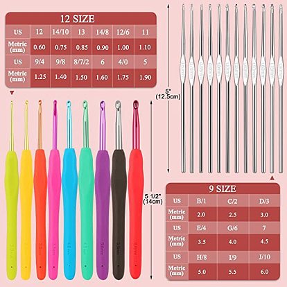 Kit d'outils de tricot bricolage, y compris les planches d'enroulement, 8 fils de couleurs, aiguilles, marqueurs de point, règle, ciseaux, pompons, crochets pour ruban à mesurer