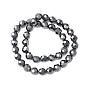 Synthetic Non-magnetic Hematite Beads Strands, Faceted, Round