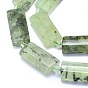 Natural Prehnite Beads Strands, Rectangle, Faceted