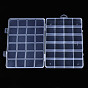 Прямоугольные полипропиленовые (полипропиленовые) контейнеры для хранения бусинок, с откидной крышкой и 24 решетками, для бижутерии мелкие аксессуары