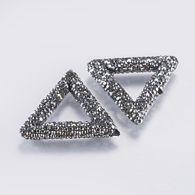 Marcos de cuentas de diamantes de imitación de arcilla polimérica, triángulo