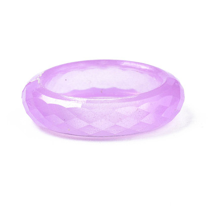 Lueur dans l'anneau de doigt transparent en plastique lumineux lumineux pour les femmes