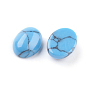 Synthetic Blue Turquoise Cabochons, Oval