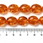 Resin Imitation Amber Beads Strands, Oval