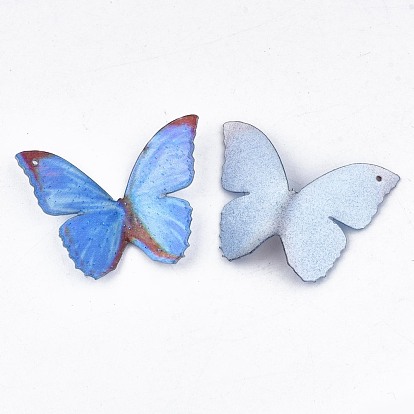 Pendentifs acryliques, 3 j imprimé, papillon