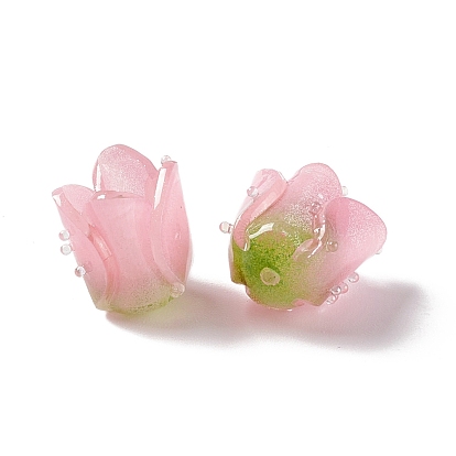 Perles acryliques opaques tulipe, pour le bricolage fabrication de bijoux