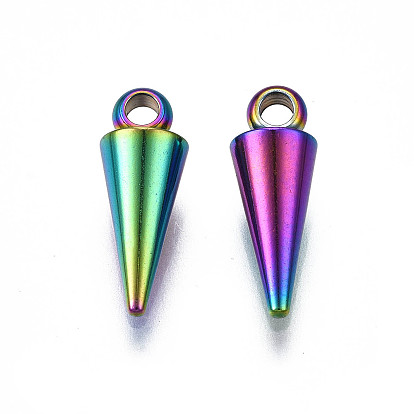304 Stainless Steel Pendants, Spike/Cone Charm