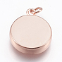 Brass Pendant Cabochon Settings, Plain Edge Bezel Cups, Flat Round Charms