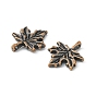 Autumn Theme Tibetan Style Alloy Pendants, Lead Free and Cadmium Free, Maple Leaf, 14mm wide, 17mm long, hole: 1.5mm