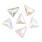 K 5 cabochons en verre strass, dos plat et dos plaqué, facette, triangle
