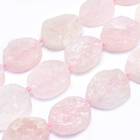 Naturel a augmenté perles de quartz, ovale