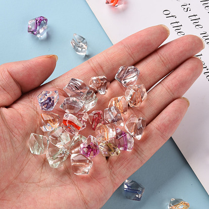 Perles acryliques transparentes, nuggets