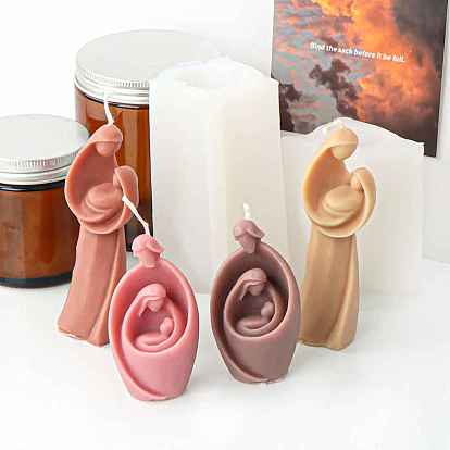 Moldes de vela de silicona diy, para hacer velas perfumadas, resumen estilo religión humana estatua
