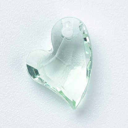 Transparent Acrylic Charms, Faceted, Heart