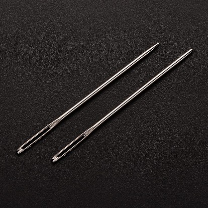 Agujas de coser de acero al carbono, 48x1.3 mm, agujero: 0.8 mm, sobre 25 unidades / bolsa