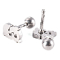 201 Stainless Steel Barbell Cartilage Earrings, Screw Back Earrings, with 304 Stainless Steel Pins, Dolphins