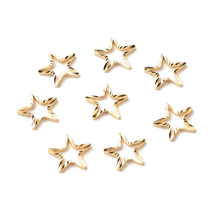 Brass Linking Rings, Long-Lasting Plated, Cadmium Free & Lead Free, Star