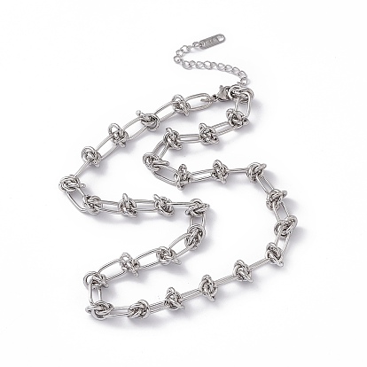 304 Stainless Steel Kont Link Chain Necklace for Men Women
