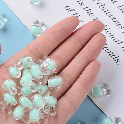Perles acryliques transparentes, Perle en bourrelet, lapin