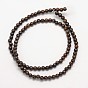 Natural Bronzite Round Beads Strands, 4mm, Hole: 1mm, about 90pcs/strand, 15.5 inch