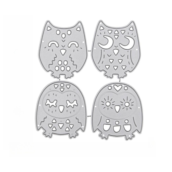 Owl Pattern Carbon Steel Cutting Dies Stencils, for DIY Scrapbooking, Photo Album, Decorative Embossing Paper Card