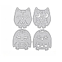 Owl Pattern Carbon Steel Cutting Dies Stencils, for DIY Scrapbooking, Photo Album, Decorative Embossing Paper Card