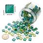 Glitter Glass Cabochons, Mosaic Tiles, for Home Decoration or DIY Crafts, Square