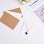 200Pcs 2 Colors Rectangle Cardboard Jewlery Display Cards, Used For Necklace and Earring