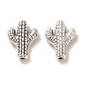 Perles en alliage de style tibétain, sans cadmium et sans plomb, cactus