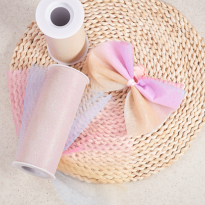 Rubans de maille déco en polyester, tissu de tulle, Tissu à carreaux en tulle pour la fabrication de jupe