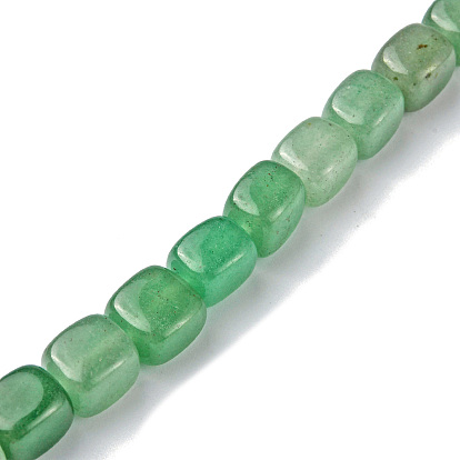 Natural Green Aventurine Beads Strands, Cuboid