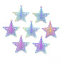 Ионное покрытие (ip) 201 филигранные подвески из нержавеющей стали, гравированные металлические украшения, звезда