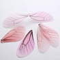 Ala de mariposa de gasa artesanal artificial, alas de libélula de organza hechas a mano, degradado de color, Accesorios de adorno