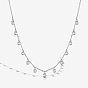2Pcs 2 Style Cubic Zirconia Teardrop Pendant Necklacs Sets with Rhodium Plated 925 Sterling Silver Cahains for Women