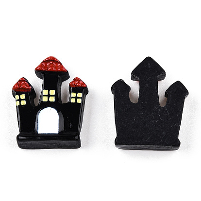 Halloween Opaque Resin Cabochons, Castle