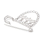 Alloy Star & Chain Tassel Charms Safety Pin Brooch, Lapel Pin for Sweater Clasp Pants Waist Extender