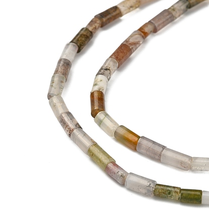 Gemstone Bead, Tube, Natural Indian Agate, 3x5mm, Hole: 1mm