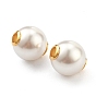 Perles en imitation plastique, avec 304 en acier inoxydable noyaux, ronde