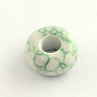 Синтетический драгоценный камень европейские шарики, бусины с большими отверстиями в форме шайбы, окрашенные, 14x7 мм, отверстие : 5 мм
