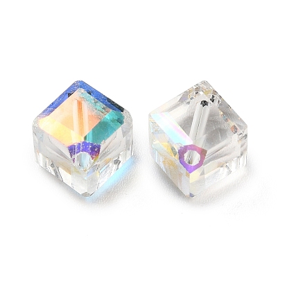 Glass Imitation Austrian Crystal Beads, Faceted, Square