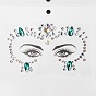 Акриловые наклейки для лица с драгоценными камнями, самоклеющиеся временные татуировки, со стразами в виде капель, полукруглых и конских глаз