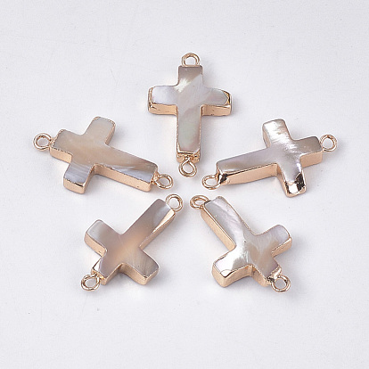 Connecteurs de liaison de coquille de troca galvanoplastie, avec les accessoires en fer, croix, or