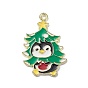 Alloy Christmas Style Pendants, Penguin/Santa Claus